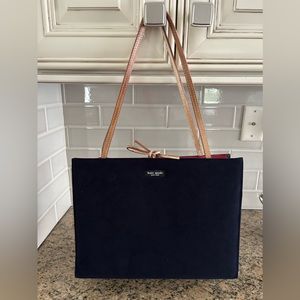 Vintage Kate Spade Navy Velvet Bag